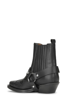 Fitted Chelsea Western Boot | Black