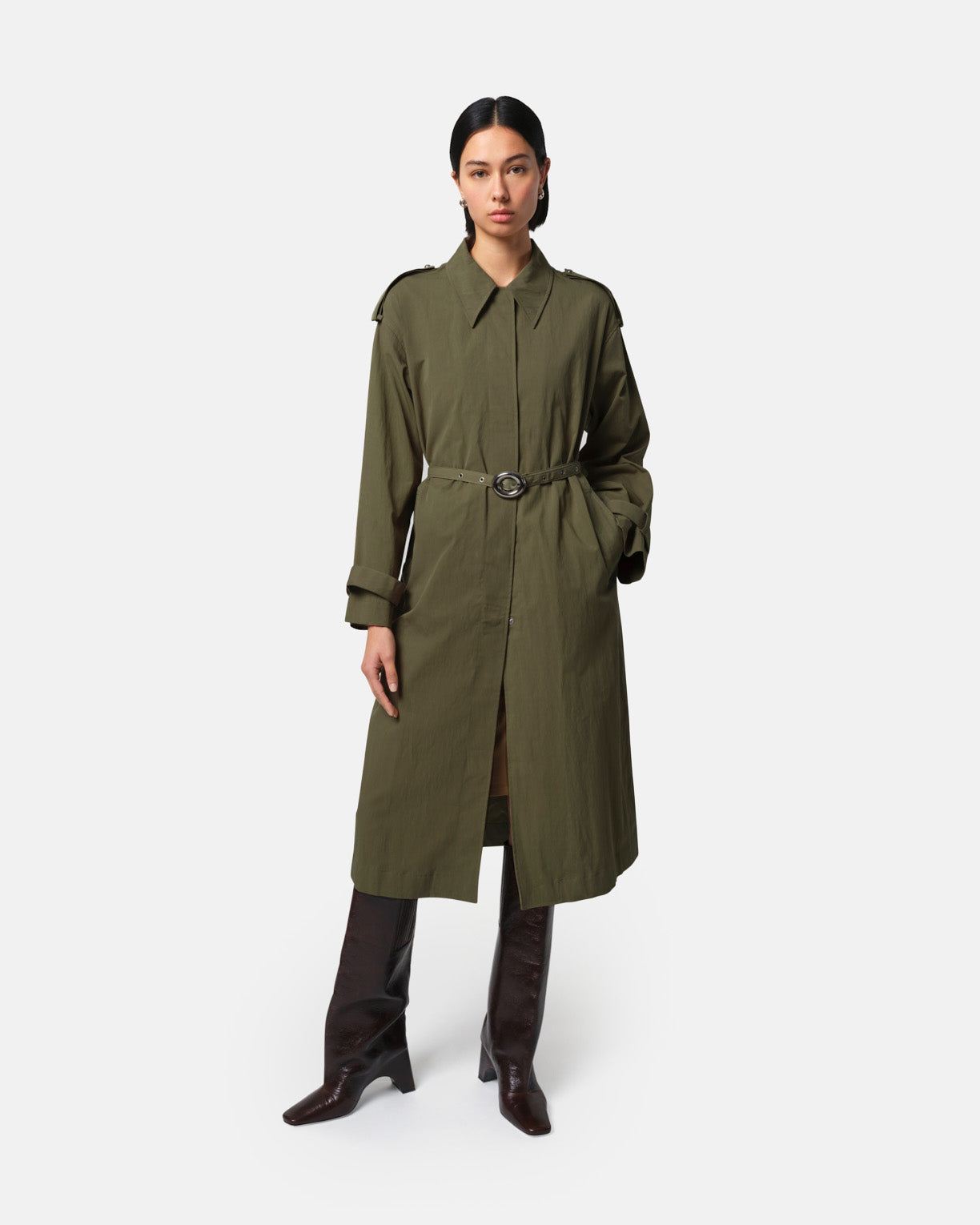 Women | Ozzy Trench Coat | Desert Green