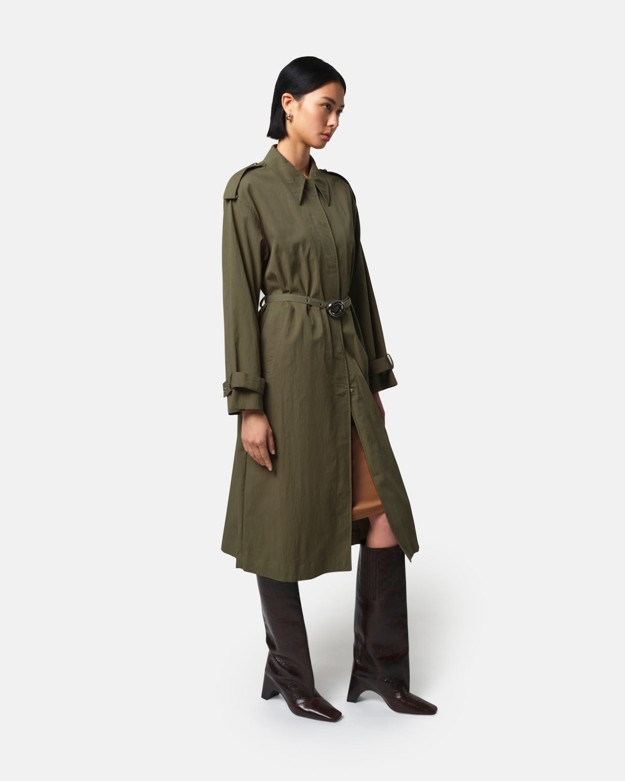 Women | Ozzy Trench Coat | Desert Green