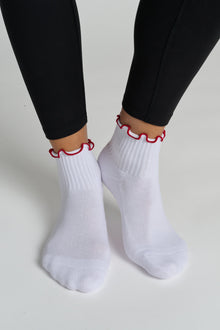 Soul by SoulCycle | Quarter Cut Ruffle Sock | White