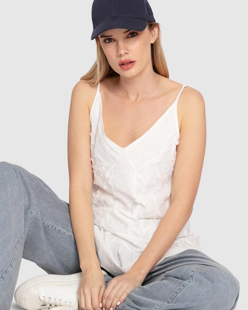 Women | Sunny Afternoon Embroidered Dress | White