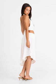 Luna Midi Skirt | White