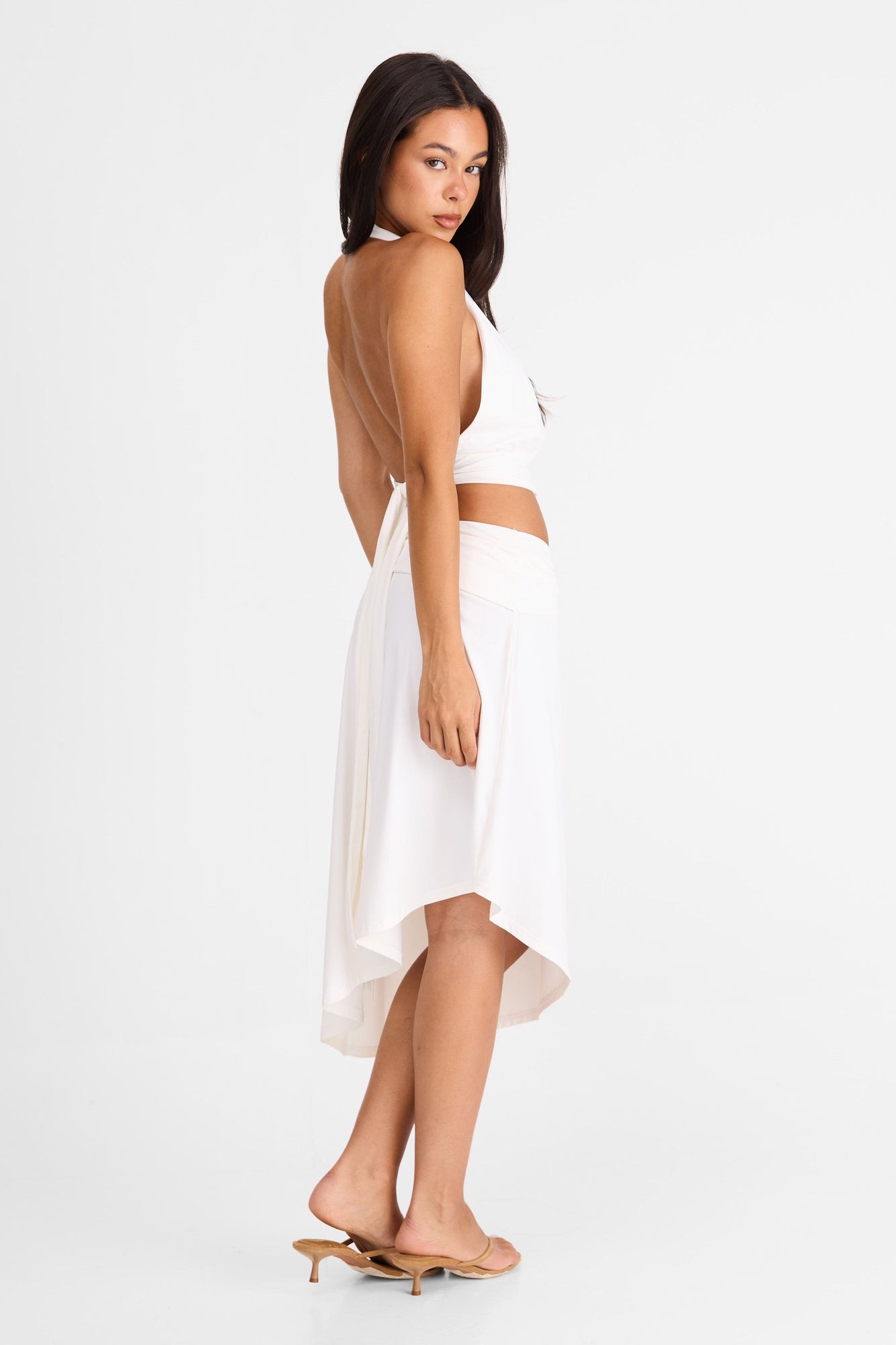 Luna Midi Skirt | White