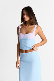 Daphne Tank | Lilac/Blue
