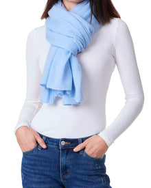 Amicale Cashmere | Women's Wrap | Light Blue
