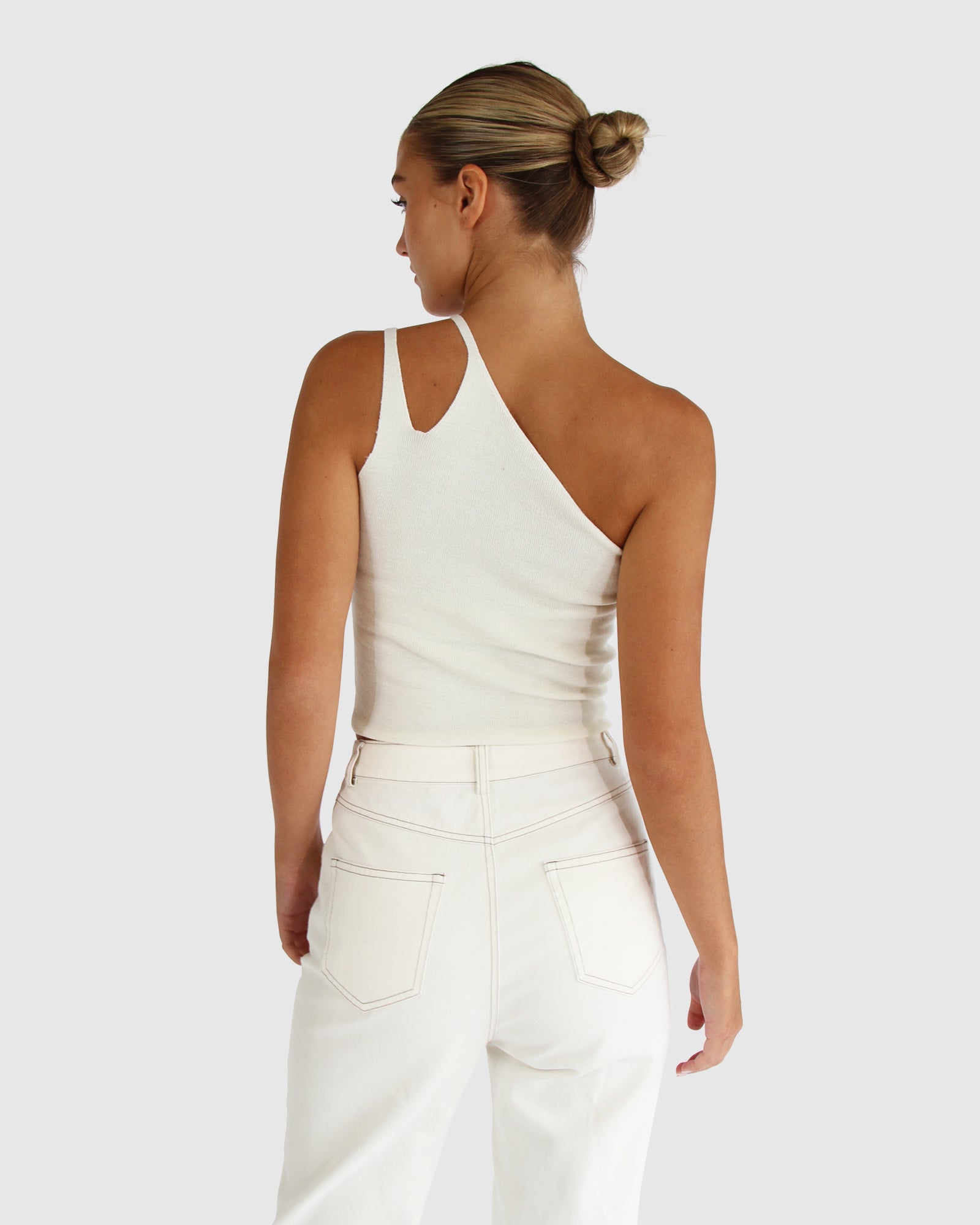 Women | Symphony Double Strap Knit Crop | Cream