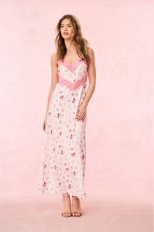 Serita Bow & Kiss Print Maxi Dress | Rosey Dream
