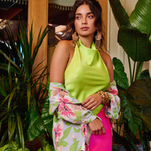 Lime Scarf Top | Lime