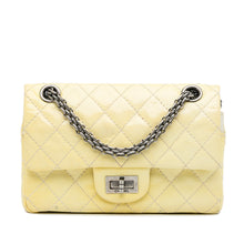Chanel | Pre-Owned Mini Reissue 2.55 Patent Double Flap | Yellow/Light Yellow