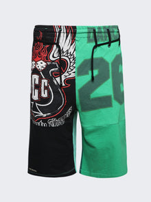 Men | Marine Serre | Regenerated Graphic T-shirt Shorts | Bright Green