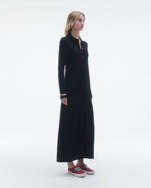 Womens | Showtime Shirt Dress In Silk/Linen | Black