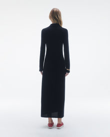 Womens | Showtime Shirt Dress In Silk/Linen | Black