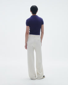 Womens | Shrunken Polo | Cobalt/Chestnut
