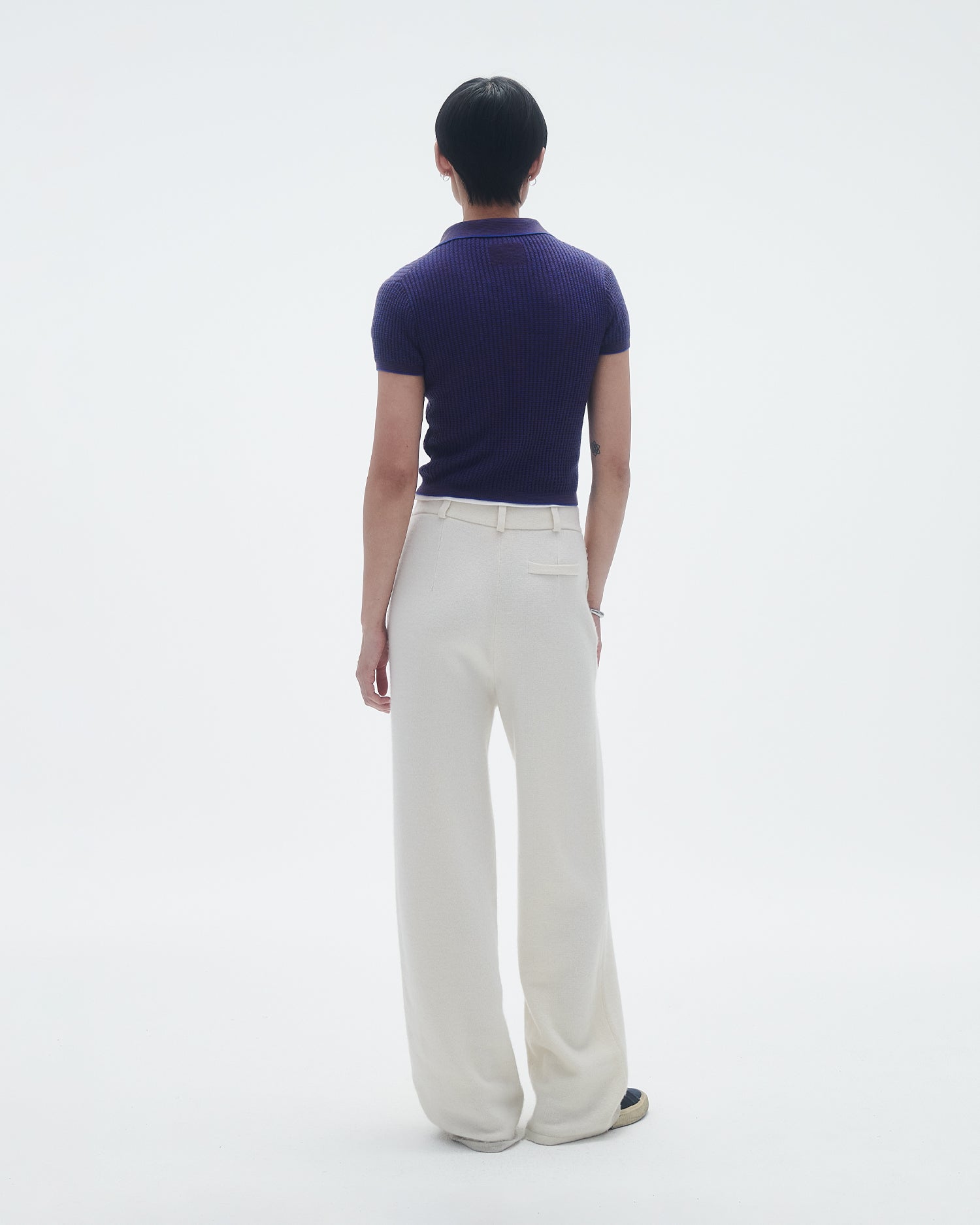 Womens | Shrunken Polo | Cobalt/Chestnut