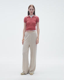 Womens | Shrunken Polo | True Red/Cream