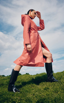 Simone Semi-Fitted Raincoat With Detachable Hood | Rosewood