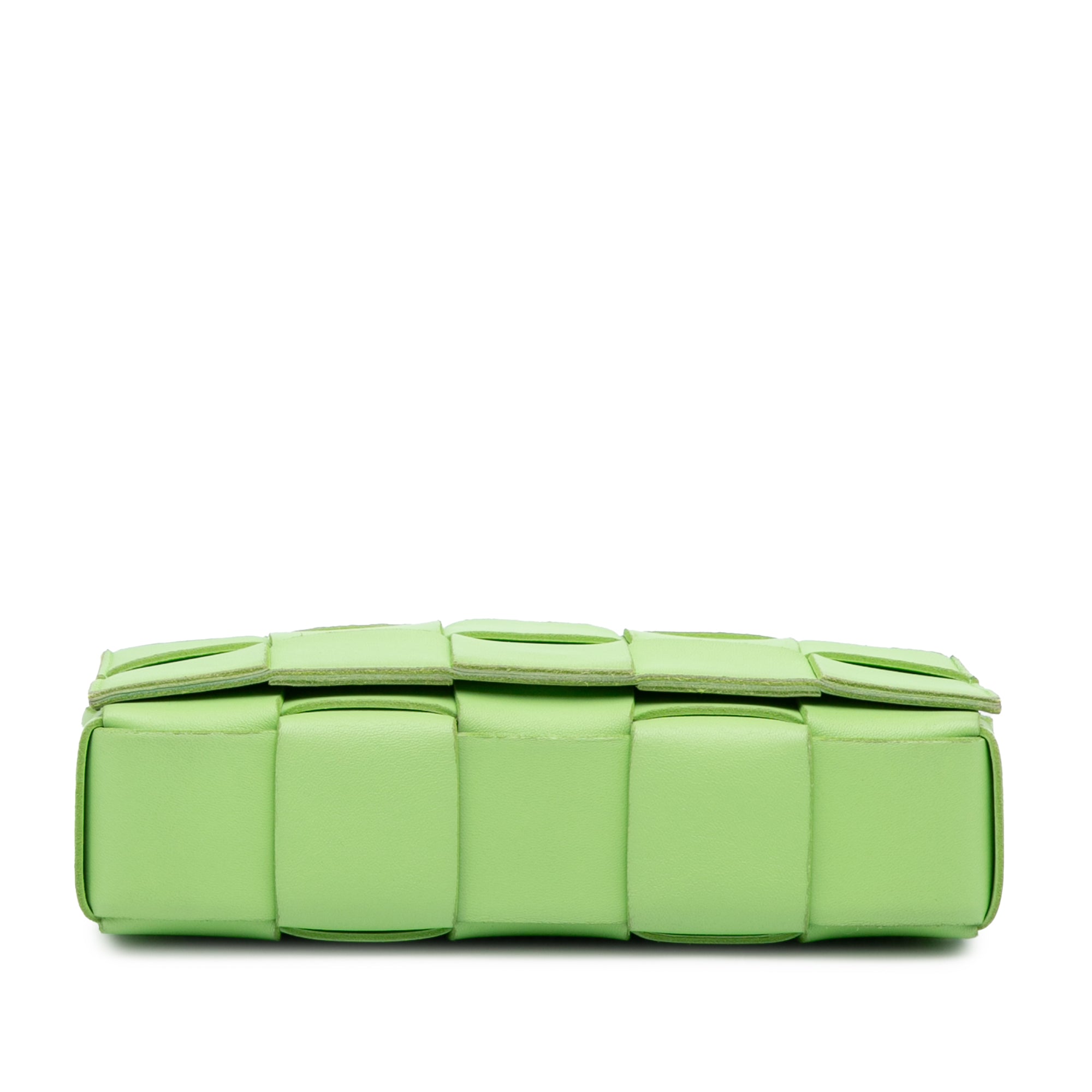 Bottega Veneta | Pre-Owned Nappa Intrecciato Cassette Crossbody | Green/Light Green