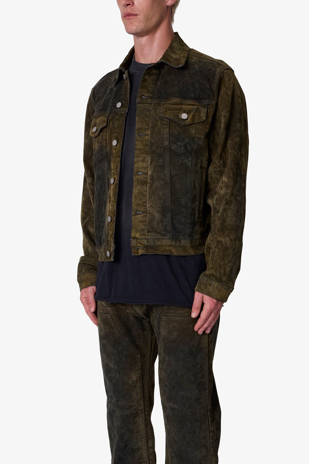 SL3 Suede Jacket | Olive x Black