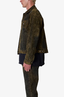 SL3 Suede Jacket | Olive x Black