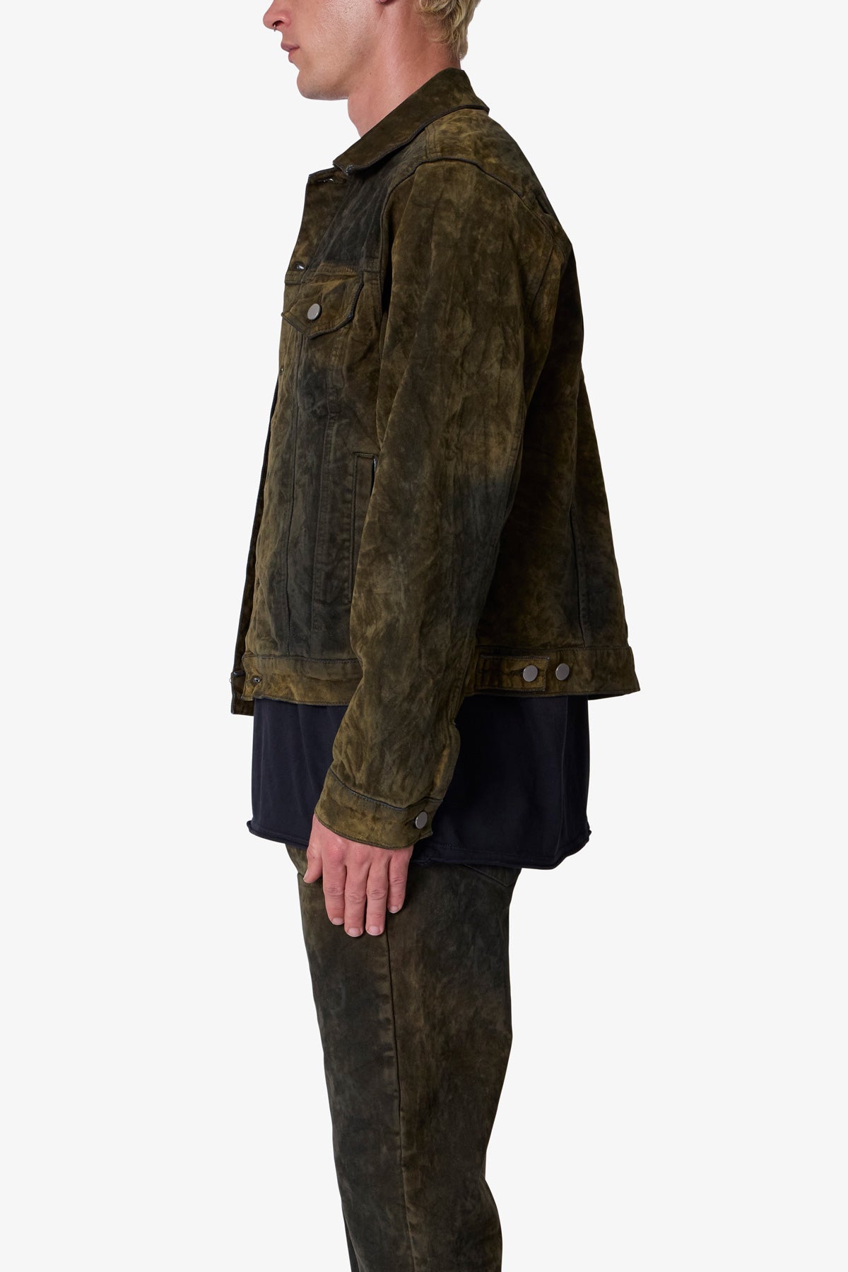 SL3 Suede Jacket | Olive x Black