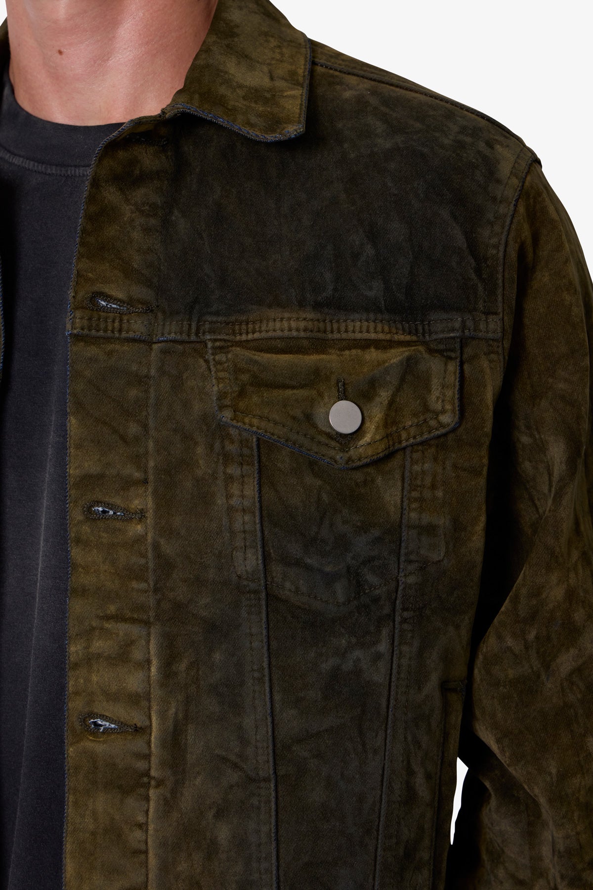 SL3 Suede Jacket | Olive x Black