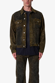 SL3 Suede Jacket | Olive x Black