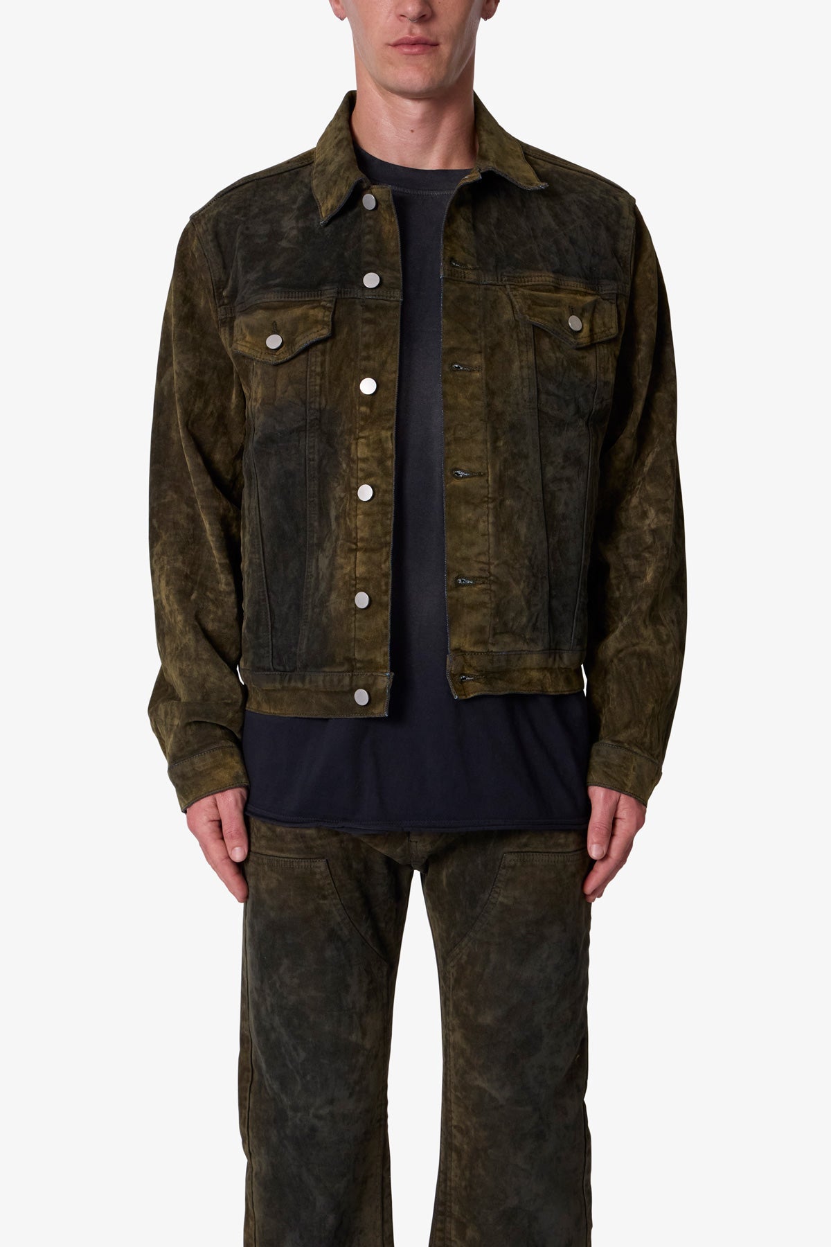 SL3 Suede Jacket | Olive x Black