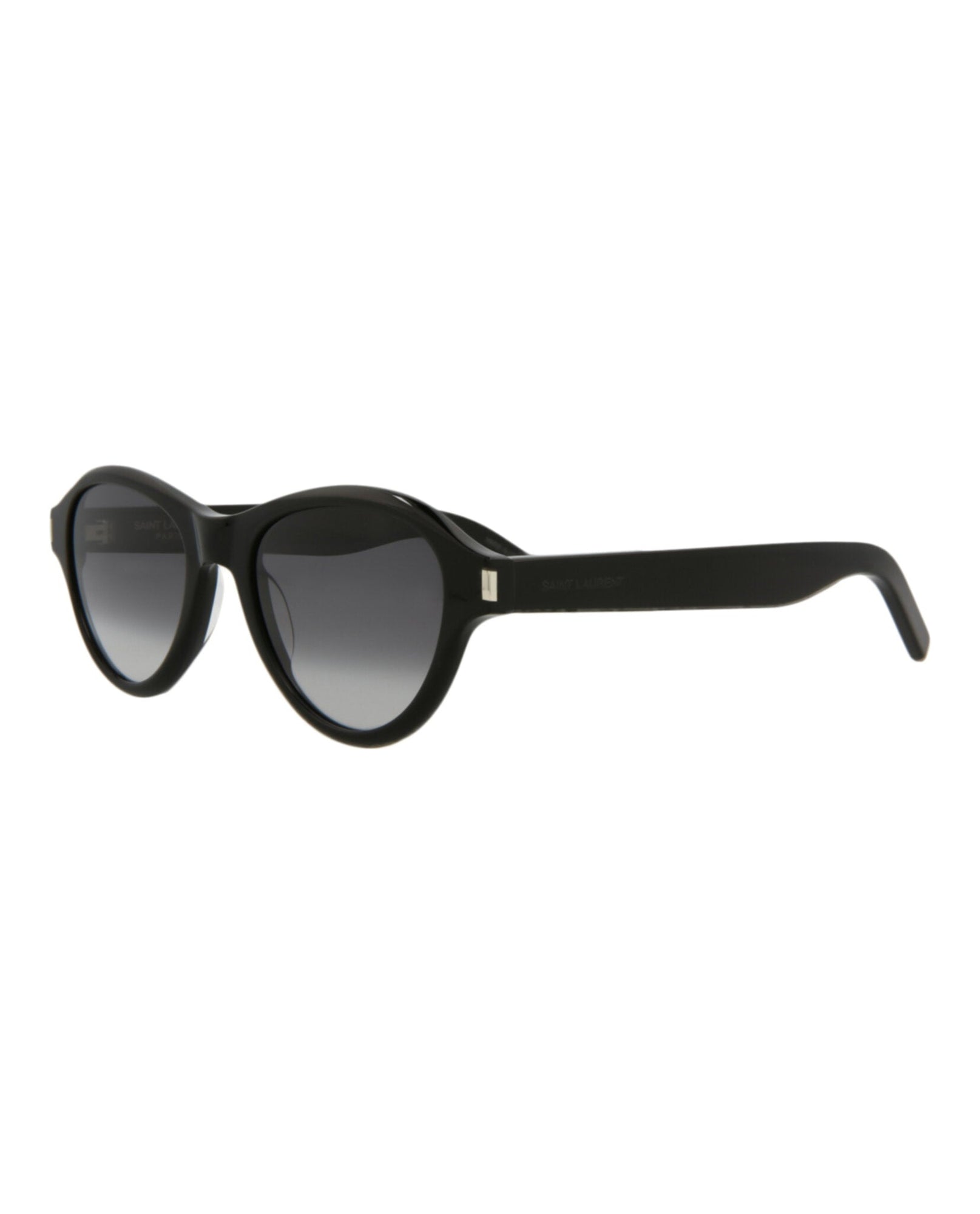 Saint Laurent Round Acetate Sunglasses | Black