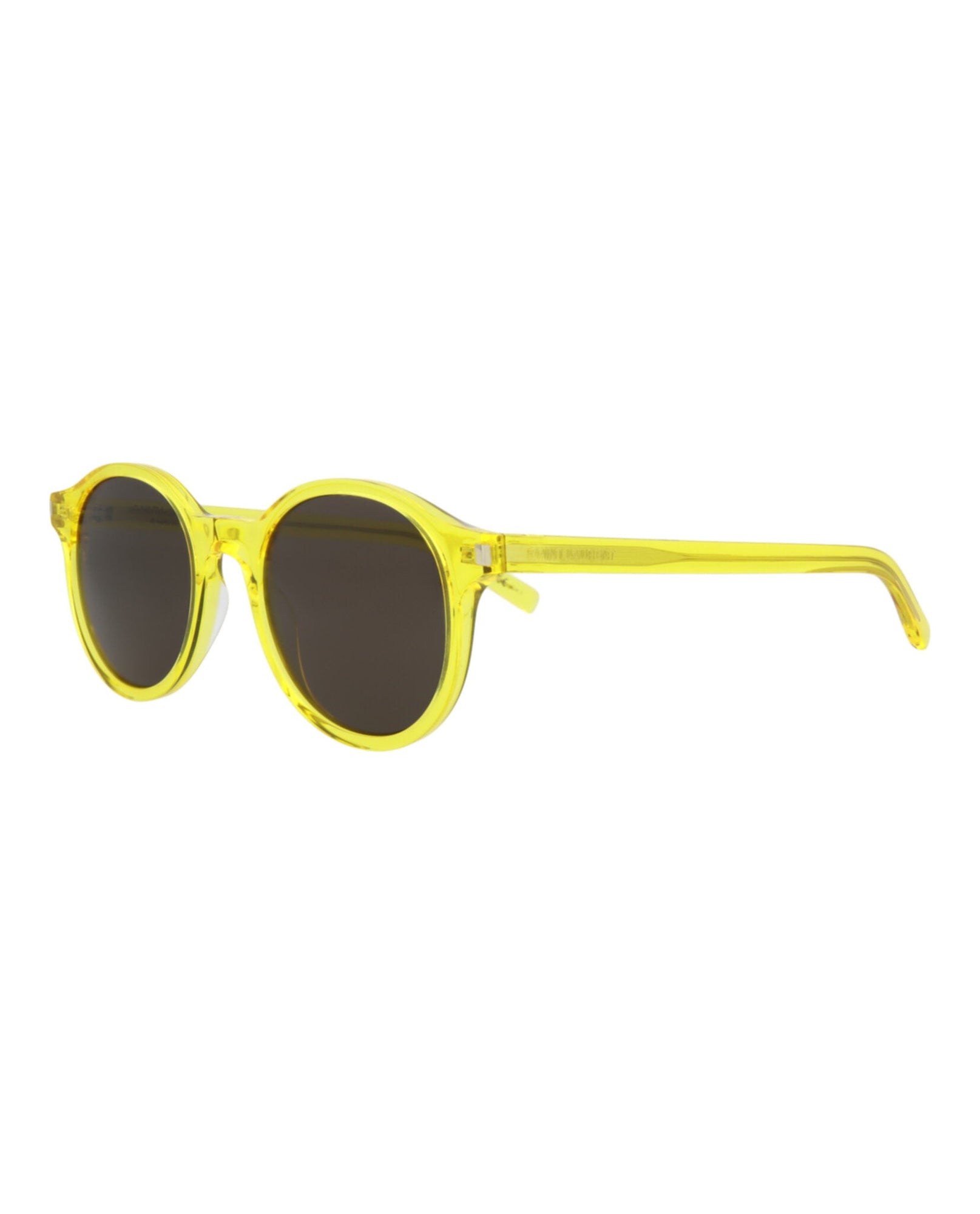 Saint Laurent Round Acetate Sunglasses | Yellow