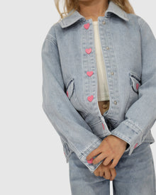 Kids | Sweet Like Me Denim Jacket | Stonewash