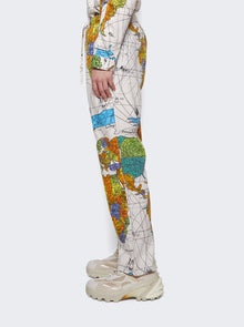 Men | Saint Mxxxxxx X Dr Woo | Pajama World Map Pants | White