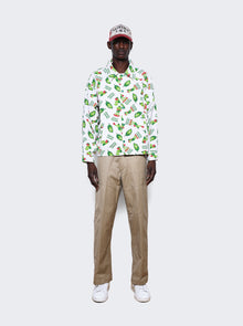 Men | Saint Mxxxxxx X Denim Tears | Coach Jacket | White