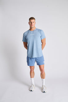 Lululemon | License To Train Short Sleeve | Heathered Washed Denim
