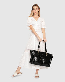Women | Summer Breeze Lace Midi Dress | White