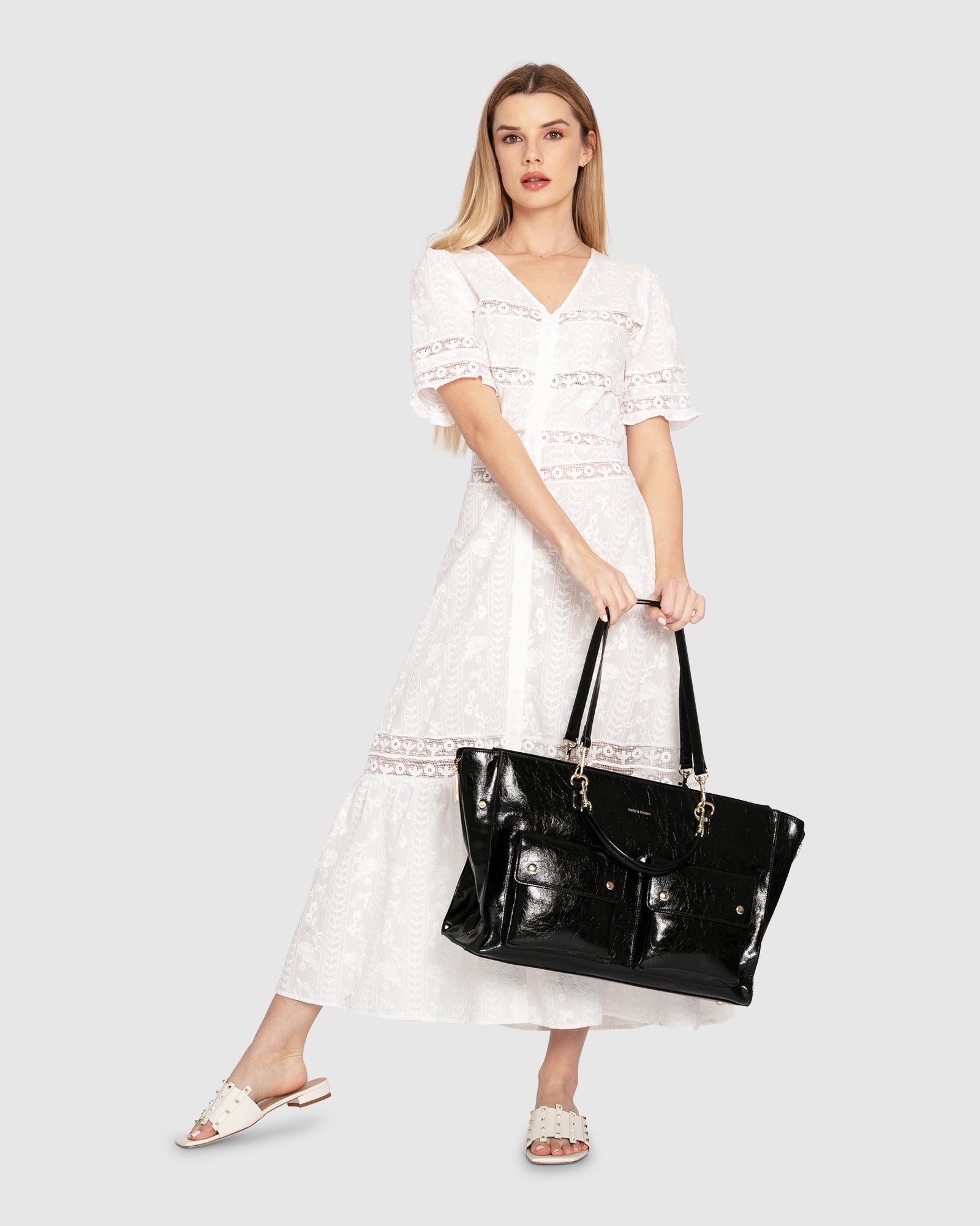 Women | Summer Breeze Lace Midi Dress | White