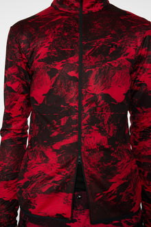 Men | Eddie Print Mid Layer | Mountain Glitch Red