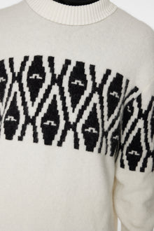 Men | Jalen Jacquard Knitted Sweater | Whisper White