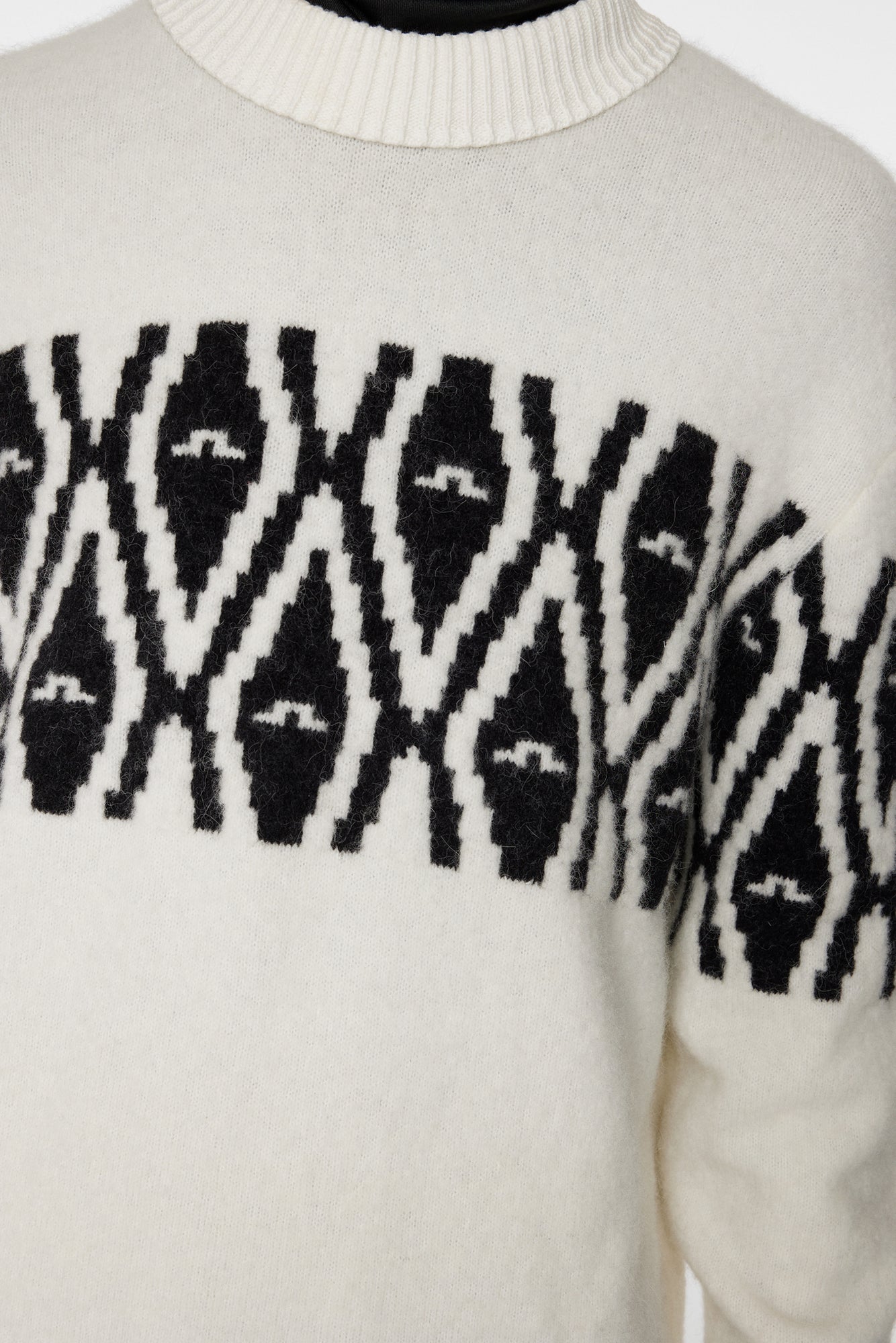 Men | Jalen Jacquard Knitted Sweater | Whisper White