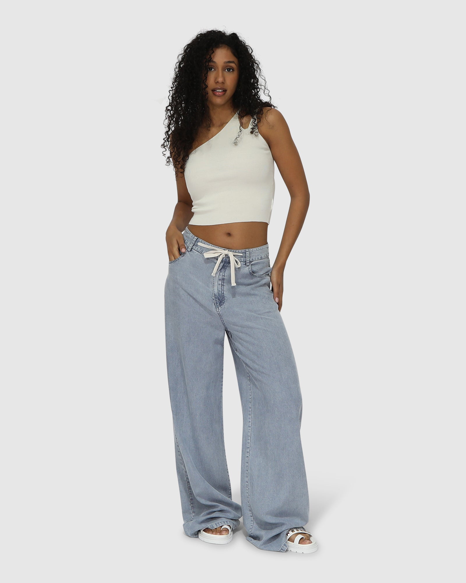 Women | Set On You Wide Leg Pants | Stonewash