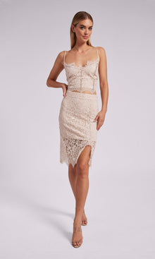 Simone Lace Top | French Beige