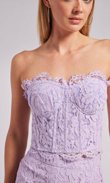 Enya Lace Bustier | Lilac
