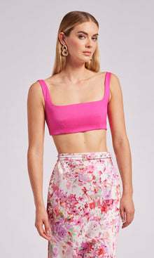 Delphine Crop Tank | Hot Pink