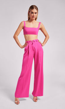 Alexia Satin Pants | Hot Pink