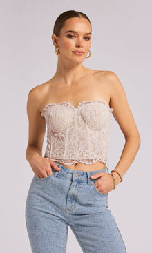 Enya Lace Bustier | French Beige