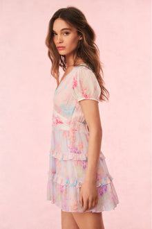 Spirea Floral Chiffon Mini Dress | Sunset Shore