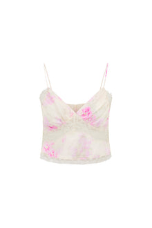 Spritely Satin Floral Cami | Vanilla Sorbet