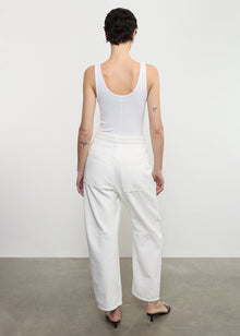 Utility Pant in Italian Denim | Ecru