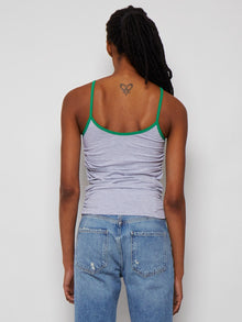 Women | Natasha Zinko | Lucky Shirred Top | Grey & Green