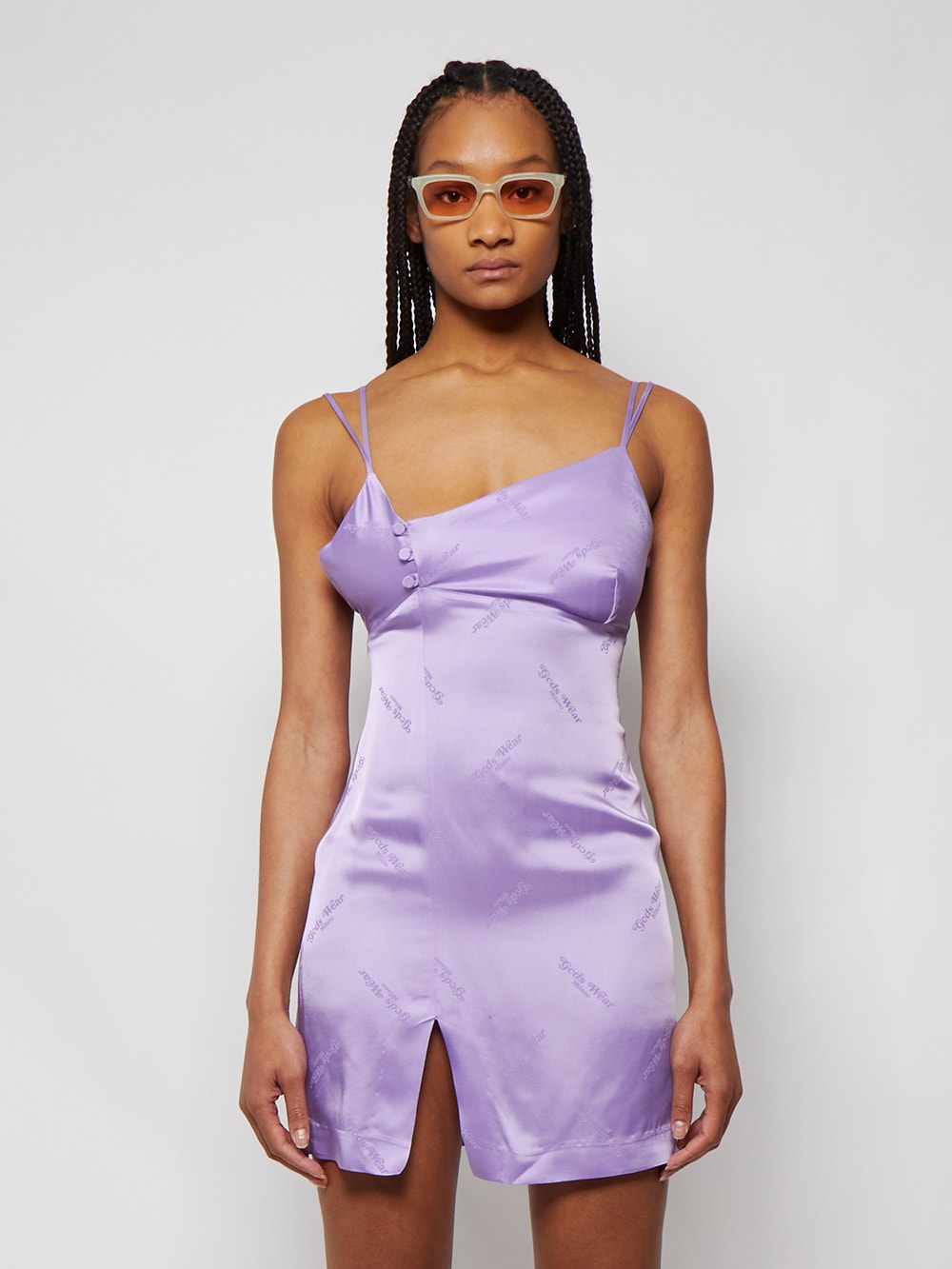Women | GCDS | Jacquard Sleep Mini Dress Lilac | Purple