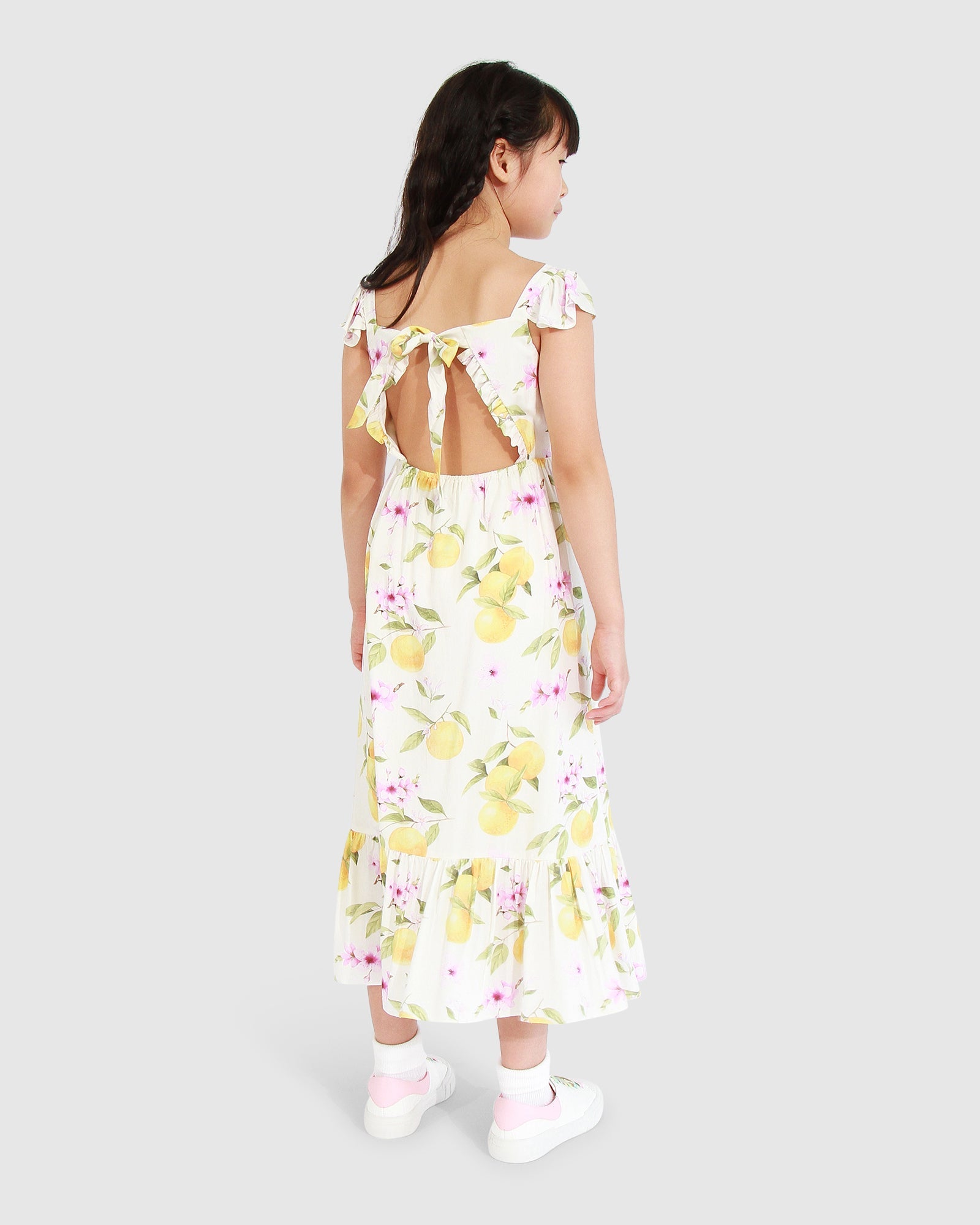 Kids | Sunset Sakura Maxi Dress | Sakura Orchard
